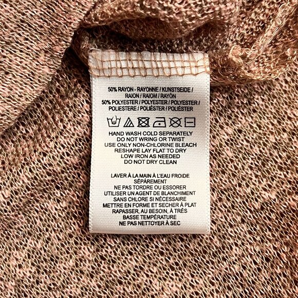 Free People FP Beach High Low Lightweight Sweater Top Mauve Size S - Picture 9 of 9